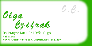 olga czifrak business card